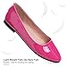 SAILING LU Ballet Flats Hot Pink Shoes for Women Dressy Comfortable Round Toe Slip On Patent Leather Ladies Flat Work Dress Shoes Rose Size 8