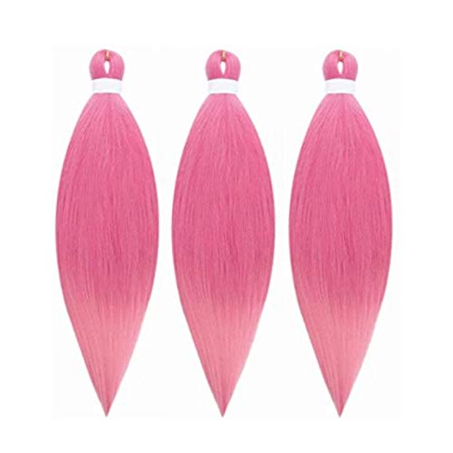 Pink Pre-stretched Braiding Hair 3 Packs