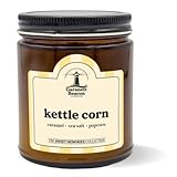 Kettle Corn Candle | Caramel, Sea Salt, Popcorn Scented Candle | Great for Home, Office | 100% Natural Soy Wax - 40+ Hour Burn Time | Handcrafted by Garsnett Beacon Candle Co. in The USA