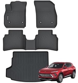 NIKALAIKA Floor Mats & Cargo Liner for 2021 2022 2023 2024 2025 2026 Envision All Weather Protection TPE Rubber Floor Liners for 2026 Envision Full Set Automotive Mat Accessories, Black