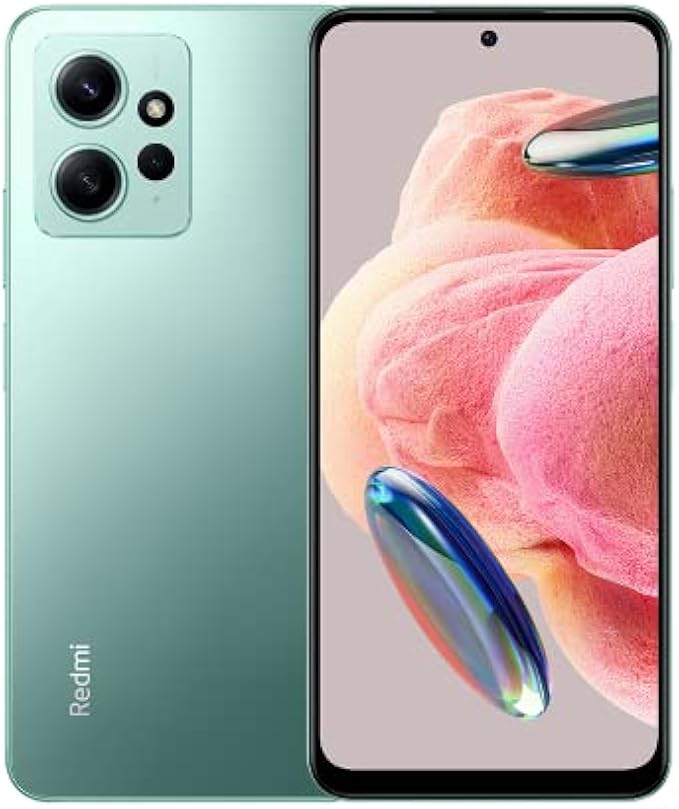 Xiaomi Redmi Note 12 4G LTE (128GB + 4GB) Global Unlocked 6.67" 50MP Triple (ONLY T-Moble/Tello/Mint USA Market) + (w/ 33W Fast Car Dual Charger Bundle) (Mint Green Global + 33W Car Charger)