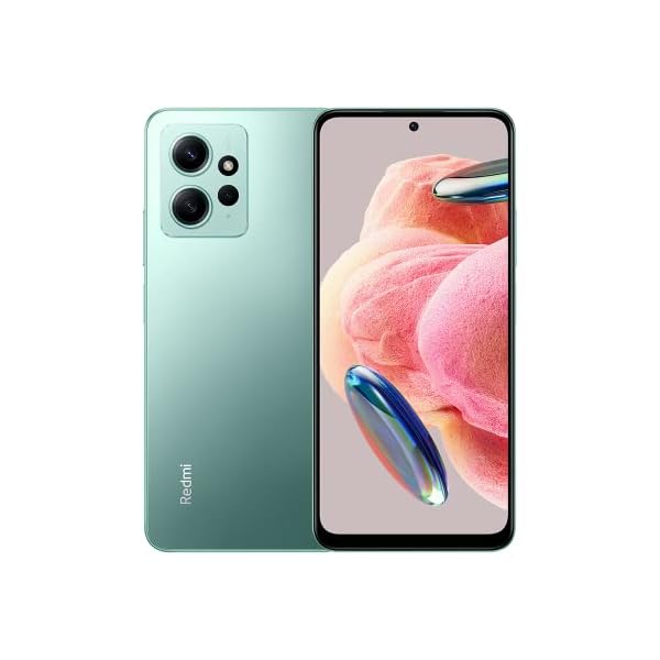 Xiaomi Redmi Note 12 4G LTE (128GB + 4GB) Global Unlocked 6.67″ 50MP Triple (ONLY T-Moble/Tello/Mint USA Market) + (w/ 33W Fast Car Dual Charger Bundle) (Mint Green Global + 33W Car Charger)