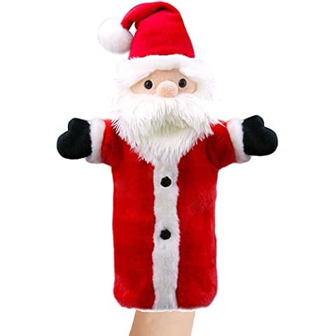 Handpuppe/Handspielpuppe - Weihnachtsmann - Santa Claus - Arme beweglich - superweich - Handpuppen Kasperletheater - Stofftier/Weihnachten/Nikolaus Cover