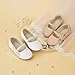 ESTINE Toddler/Little Kid Girls Dress Mary Jane Flats Flowers Fashion Princess Ballet Shoes(E528-Nude,Toddler 5M)