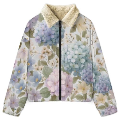 Sweatshirt avec zippé plante élégante veste hiver chaud