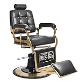 ✔️VERFORMUNGSFESTER SITZ: Der Sitz dieses Barberstuhls besteht aus hochwertigem Schaumstoff, bietet Komfort und verformt sich nicht mit der Zeit. Dadurch ist der Sessel lange bequem und behält sein ästhetisches Aussehen.