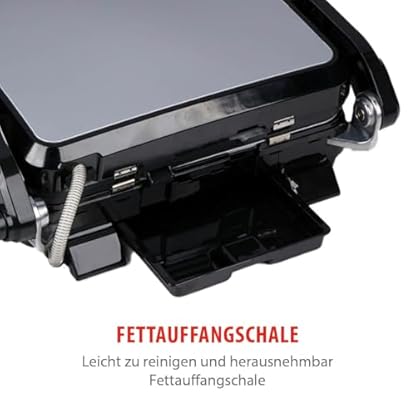 alpina Kontaktgrill - Optigrill 2100W - Sandwich Maker - Panini Grill - Multigrill für Gemüse, Brot und Fleisch - Tischgrill mit Antihaftbeschichtung - Intelligente Kochmodus - BPA-Frei - Schwarz – Bild 5