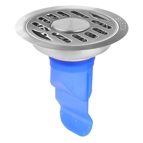 Scarico antiriflusso, deodorante per pavimenti in acciaio inox Scarico a pavimento Valvola unidirezionale Griglia di drenaggio Lavatrice Rotonda Scarico a pavimento Nucleo in silicone(10cm)