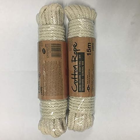 2 X Cotton Rope 7mm X 15meter by UBL Cover