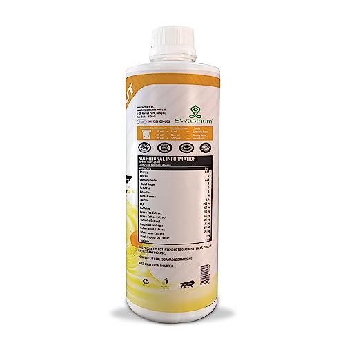Image of swasthum Mettle Liquid Z5 Preworkout | Lemon, 500ml