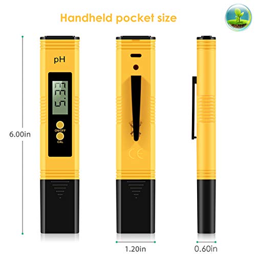 Digital PH Meter, 0.01 PH High Accuracy Water Quality Tester with 0-14 PH Measurement Range, PH Meter for Drinking Water/Soil/Pool/Laboratory/Hydroponics withTDS - Thumbnail 2
