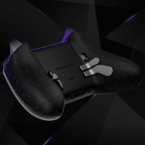 Image of eXtremeRate Replacement Bottom Shell Case for Xbox Elite Series 2 Controller, Textured Black Non-Slip Back Housing Shell, 3D Splashing Cover for Xbox Elite Series 2 Core Wireless Controller Model 1797