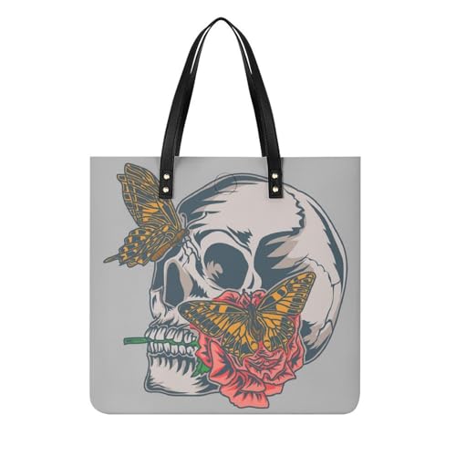 Sac crâne papillon grand format pour vos voyages et virées shopping