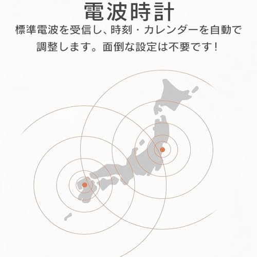 電波時計 デジタル 目覚まし時計 カレンダー 温度 湿度 表示 スヌーズ機能 ライト付き 大画面 見やすい 掛置兼用 (ブラック)
