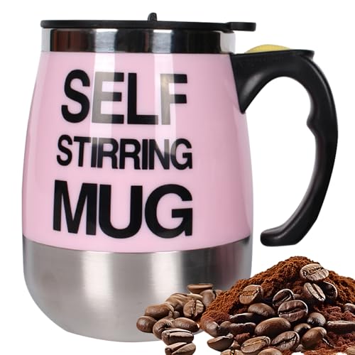 Ungtyb Tasse À Mélange Magnétique Automatique | Mélange En Acier Inoxydable À Piles,Mug À Café Électrique À Auto-Agitation - pour Thé au Lait Poudre d'Avoine Maison Bureau Voyage École