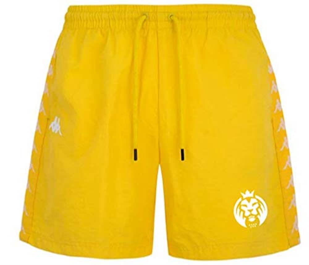 Kappa Coney 222 Band Swimming Short Mad Lions Men's Swimming Shorts, mens, Swim Briefs, 304S6D0_MAD_L, Yellow/White, L