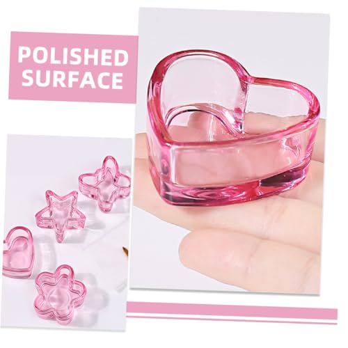 4Pcs vasos de cristal para manicura elegante miniatura 4