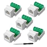 XMSJSIY CAT3 Telefon modul RJ11 6P4C Weiblich zu 4Pin Lötlose Schraube Terminal Adapter Telefon modul RJ11 CAT3 Voice Jack Telefonleitung verbinder - 5PCS
