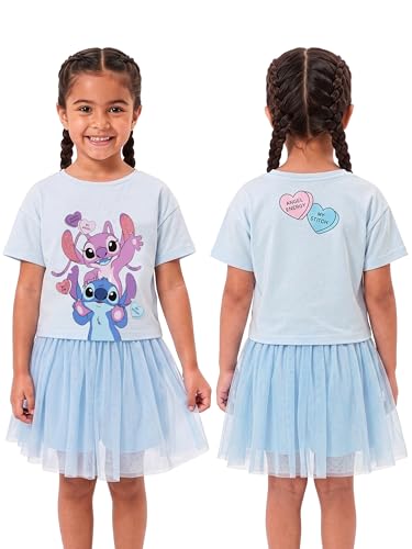 Ensemble Fille T-Shirt et Jupe Stitch Anti Transpiration Tenue Fille Été