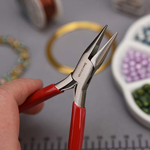 Pince à bec fin dentelé pour manipuler les petits apprêts - 8