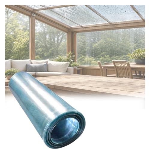 pujindu Lámina De Policarbonato para Techos, Película Transparente Resistente A Los Rayos UV para Invernaderos, Policarbonato De Cobertura para Jardinería, Cultivos Y Agricultura(1x6m/39.4x236in)