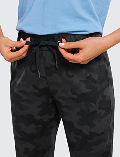 Crz Yoga 4-Way Stretch Golf Joggers For Women, 27" Casual Travel Workout Pants, Lounge Athletic Sweatpants With Pockets Dark Grey Camouflage Small #TOP3