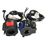 Fácil de instalar. Alamor Interruptor Universal De Control De Luz De Señal De Giro Del Cuerno Del Manillar De La Motocicleta De 7/8 Pulgadas 22Mm