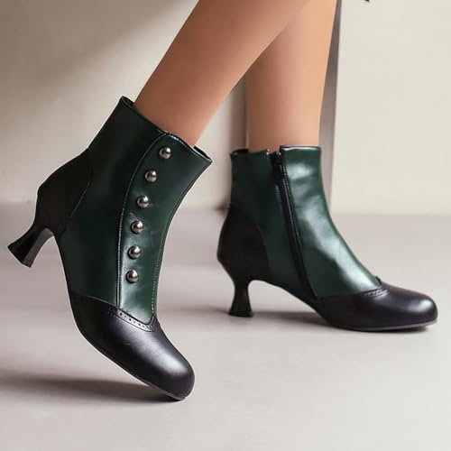 Bottines Witch Granny vertes pour soirées costumées et festivals cosplay - 2