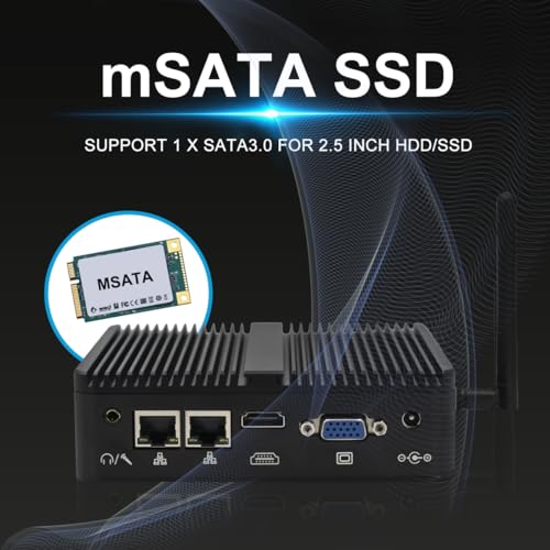 WEIDIAN Industrial PC Fanless Mini PC N100 8GB RAM 128GB SSD, Win11 Mini Computer 2LAN HD VGA 2x RS232 COM, High Performance Compact Design Embedded Industrial Computer for Industrial Applications - Image 5
