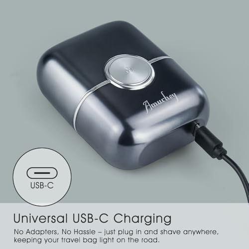 Bild 4 - Mini Rasierer Herren Elektrisch mit Reiseetui, [2026 New] Leichter Elektrischer Rasierapparat IPX7 Nass-& Trockenrasierer für Männer, Elektrorasierer mit Langhaartrimmer und Folienscherkopf