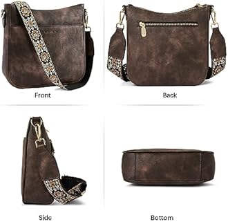 BOSTANTEN Purses For Women Leather Handbags Crossbody Purse Ladies Hobo Shoulder Bag with Adjustable Strap