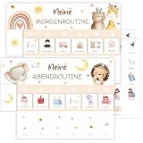 Morgen und Abendroutine für Kinder Boho, Routineplan Kinder,Morgenroutine für Kinder,Routineplan mit，Struktur und Spaß für den Alltag (Regenbogen)