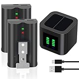 Uwayor 2 Pack for Ring Battery 6040mAh Replacement Doorbell Battery with Charger Station for Ring Video Doorbell 2/3/3 Plus/4 Camera, Stick Up Cam(2nd & 3rd Gen), Spotlight Cam, Peephole Cam