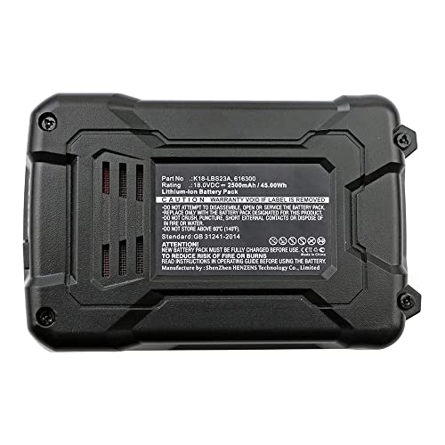 Synergy Digital Power Tool Battery, Compatible with Kobalt K18-LBS23A Power Tool Battery (Li-ion, 18V, 2500mAh)