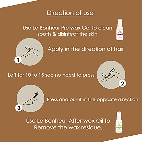 Le Bonheur.. Stripless Brazilian Liposoluble Wax | For Face - Upper Lips - Arms - Legs - Bikini Line - Underarms and Full Body | Men & Women |... - Image 6