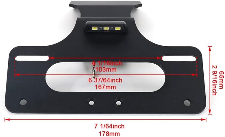 Rear License Plate Tail Frame Holder Bracket Tail Tidy Fender Eliminator Kit Compatible with CRF300L CRF300RALLY CRF300RX CRF300RL