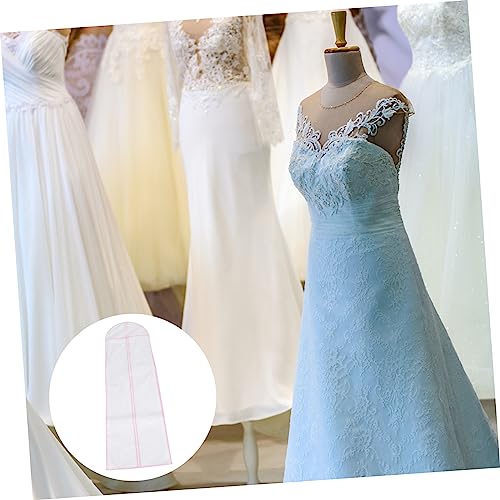CHILDWEET 1Pc Nonwoven Bridal Dress Cover Bag Long Protective Garment Storage for Wedding Gowns Trim for Dress Preservation and Travel Prevents Wrinkles and Yellowing4