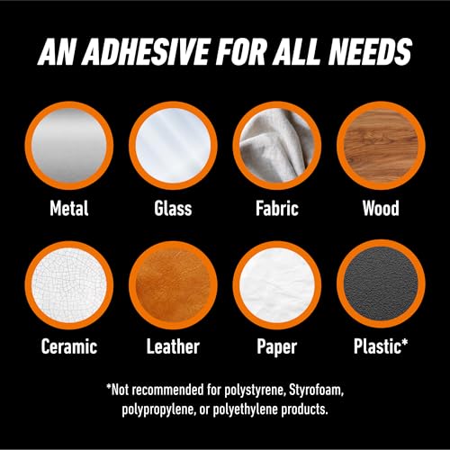 Gorilla Clear Grip Waterproof Contact Adhesive, 3 Ounce Tube, Clear, (Pack of 1)