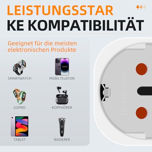 2 Stück Reiseadapter USA Adapter Steckdose Kanada DeutschlandStecker, Reiseadapter Typ B Steckdose, Steckdosenadapter USA für EU nach Amerika/Kanada/Mexiko/Thailand