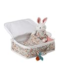 Vertbaudet Baby-Set: Kuschelhase & Koffer RETRO FLOWER gelb