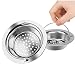 2PC Stainless Steel Kitchen Sink Strainer - Large Wide Rim 4.33" Diameter Perfect Your Sink Not Clog