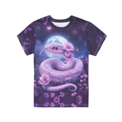 Image of Kids Graphic T-Shirt Boys Girls Novelty Tees Top Short Sleeve Shirts Summer Blouses 3-16