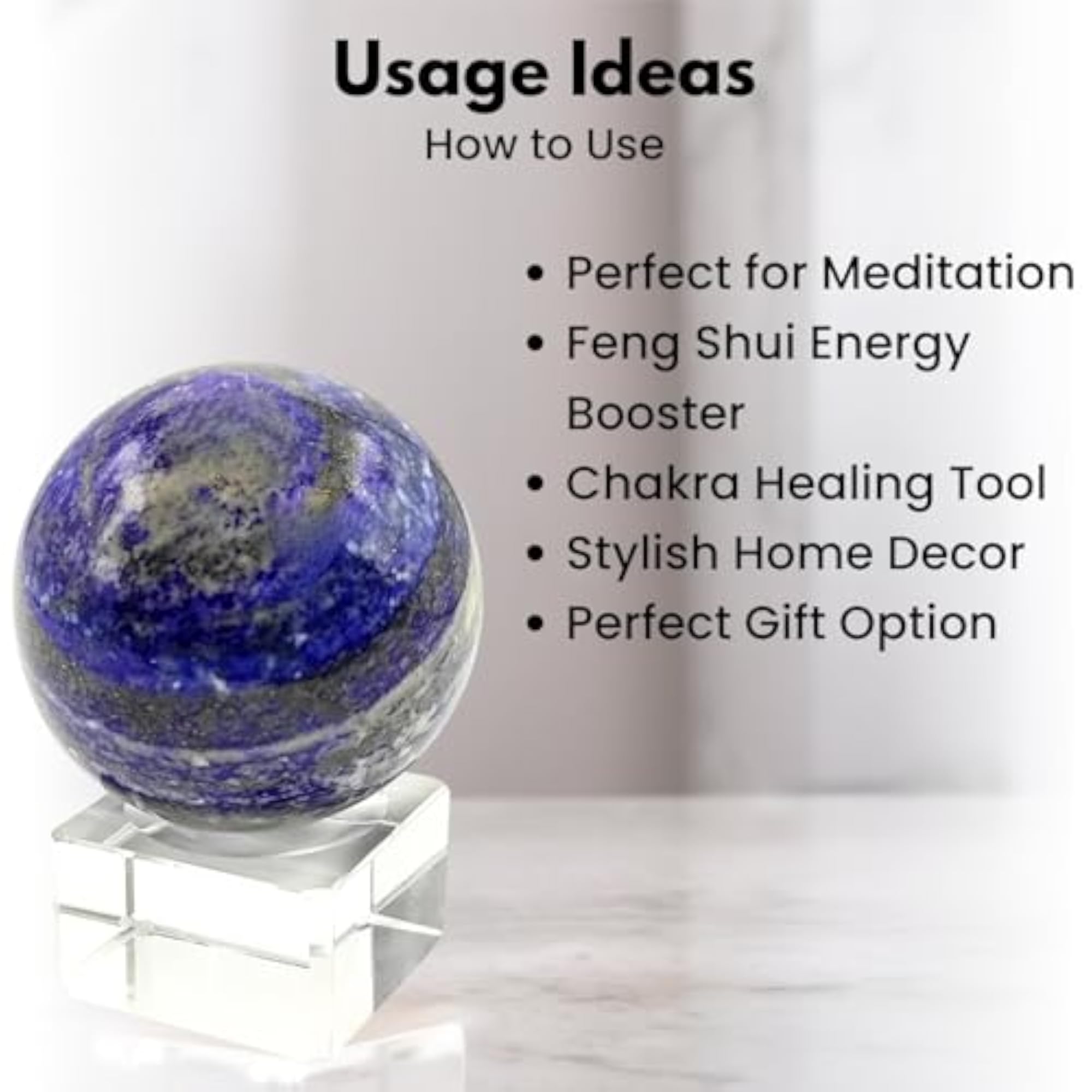 Natural Lapis Lazuli Ball Sphere for Feng Shui