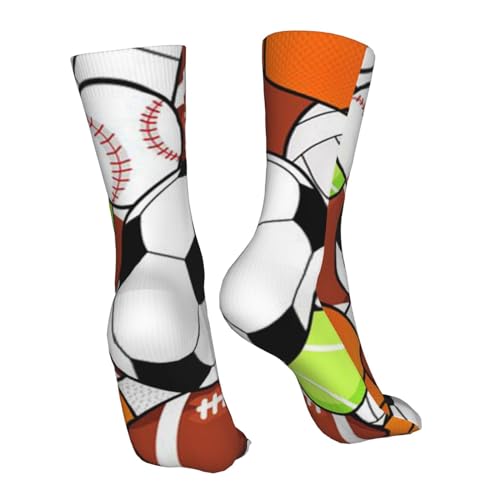 Evius Blijf stijlvol en comfortabel met sokken met abstract patroon voor mannen en vrouwen - de perfecte casual compressiesokken voor halverwege de kuit met trendy modeprint tot halverwege de kuit - Afbeelding 6