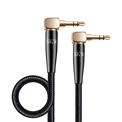 Amazon | SKW AUXオーディオケーブル 3.5mm 両方L型 90度