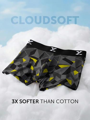 Image of XYXX Men's CloudSoft Modal Printed Trunks| Snug Fit, 4-Way Stretch & No-Marks Waistband Underwear for Man