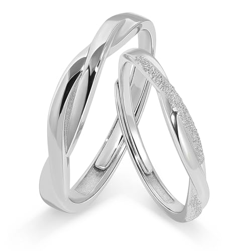 Meissa Intertwined Couples Rings for Men Women Infinity Engagemen...