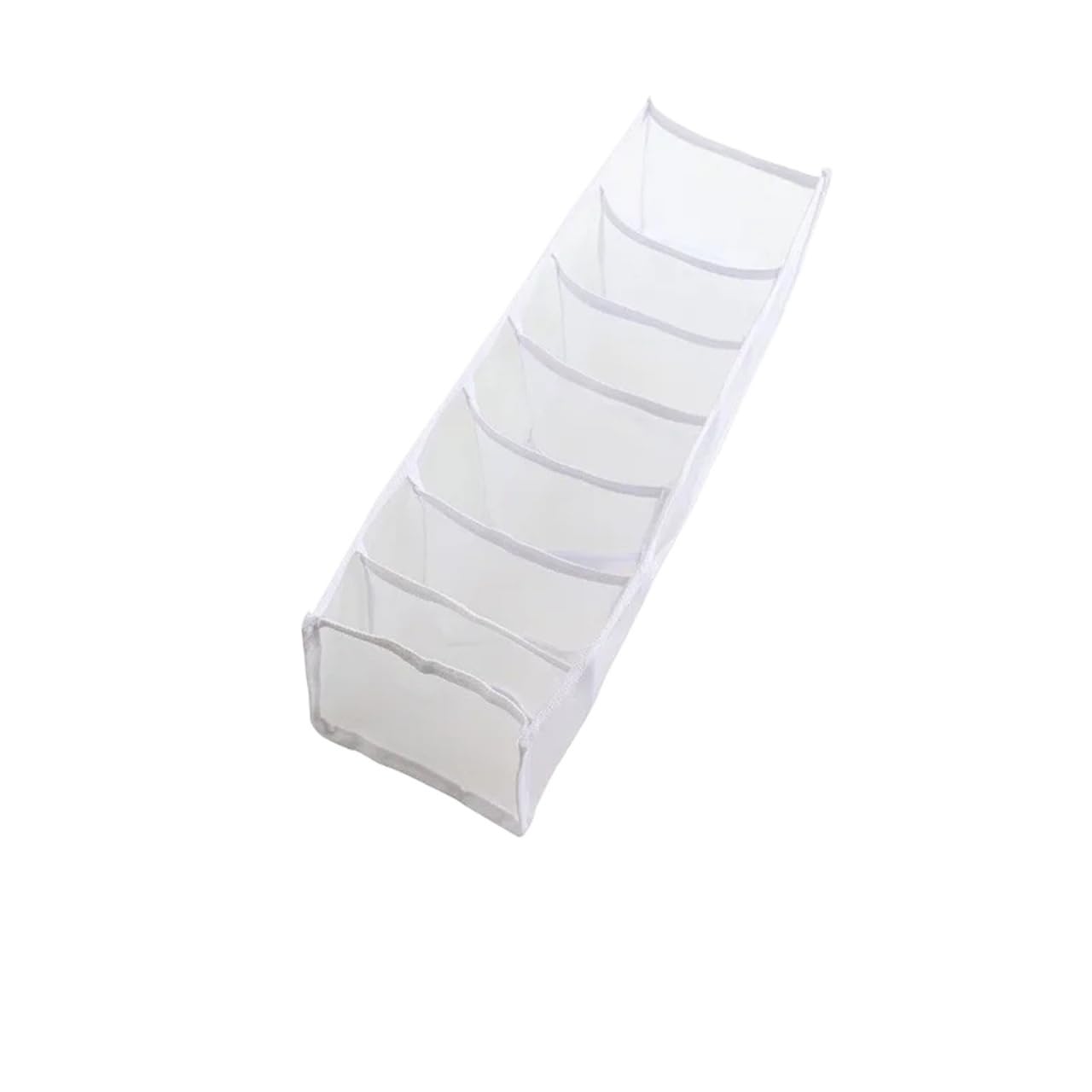 GYTTDERFL Sock Organiser Underwear Organizer For Wardrobe Clothes Organizers Cabinets Drawer Bra Socks Storage Box(White 7 grid,2PCS)
