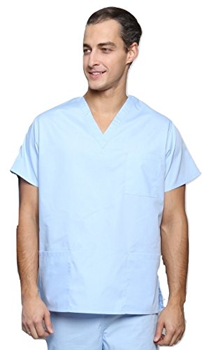 Mirabella Health and Beauty Clothing Tunique bloc opératoire unisexe Plusieurs coloris Taille XS à 3XL -  bleu - moyen