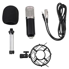 Condenser mic--this product is in craftsmanship, high in quality, beautiful and practical,Microphone for Home Wired microphone--it can be used for live broadcasting, ktv, conferences, performances, etc,Versatile Microphone Ktv microphone--it is suita...